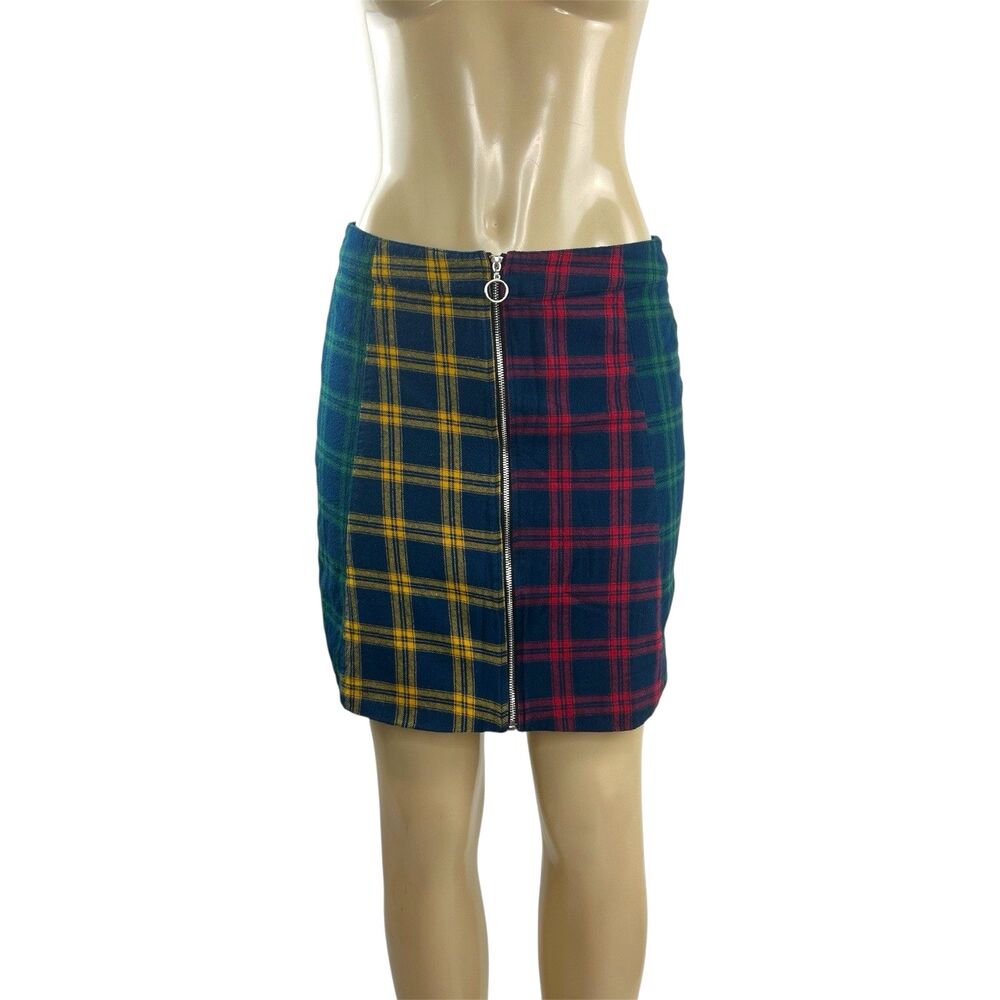 Lazy Oaf Check Panel Skirt Size 28 Mini Multicolo… - image 6
